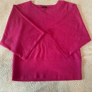 Hot pink 3/4 bell sleeve sweater by Talbots